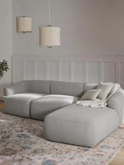 Sofa Rinconera Modular En Tejido Boucle Sofia (3 Plazas)