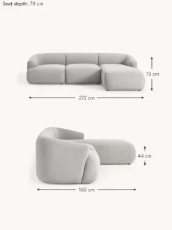 Sofa Rinconera Modular En Tejido Boucle Sofia (3 Plazas)