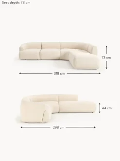 Sofa Rinconera Modular En Tejido Boucle Sofia (4 Plazas)