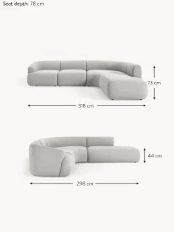 Sofa Rinconera Modular En Tejido Boucle Sofia (4 Plazas)