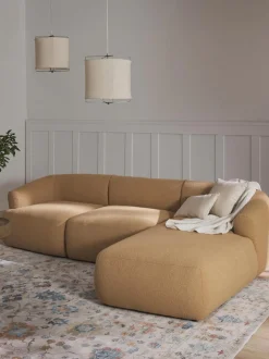 Sofa Rinconera Modular En Tejido Boucle Sofia (3 Plazas)