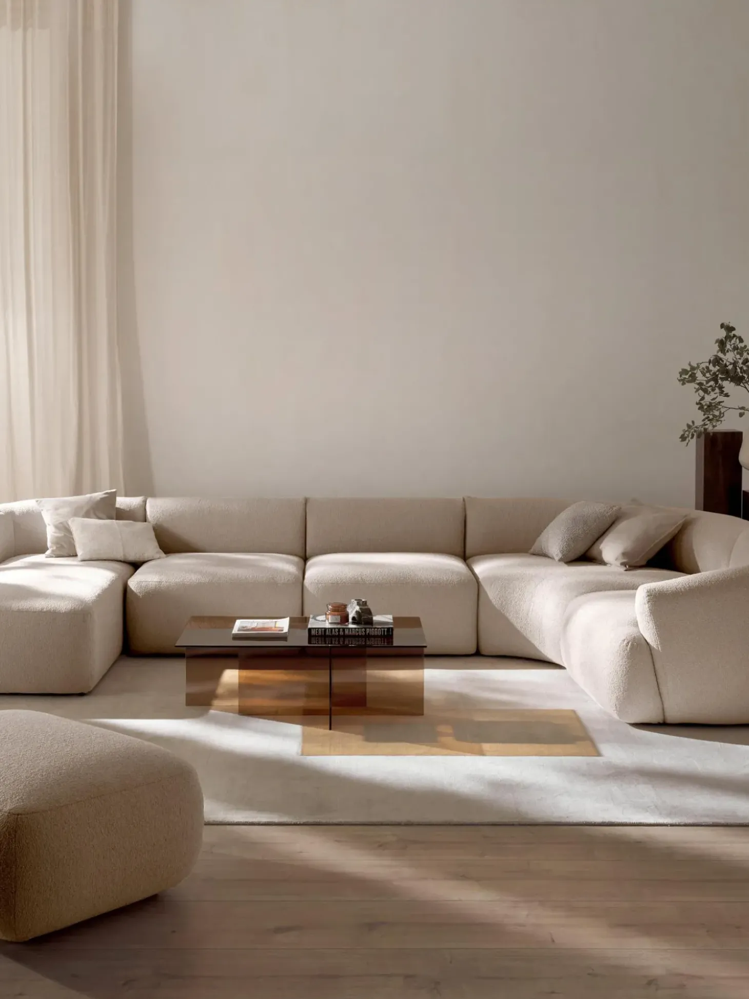 Sofa Rinconera Modular En Tejido Boucle Sofia
