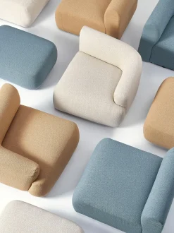 Sofa Rinconera Modular En Tejido Boucle Sofia