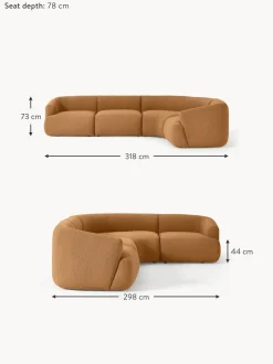 Sofa Rinconera Modular En Tejido Boucle Sofia (4 Plazas)