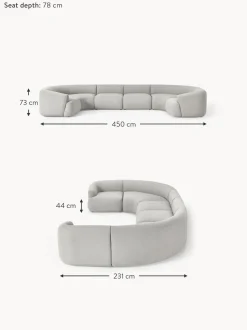 Sofa Rinconera Modular Grande En Tejido Boucle Sofia