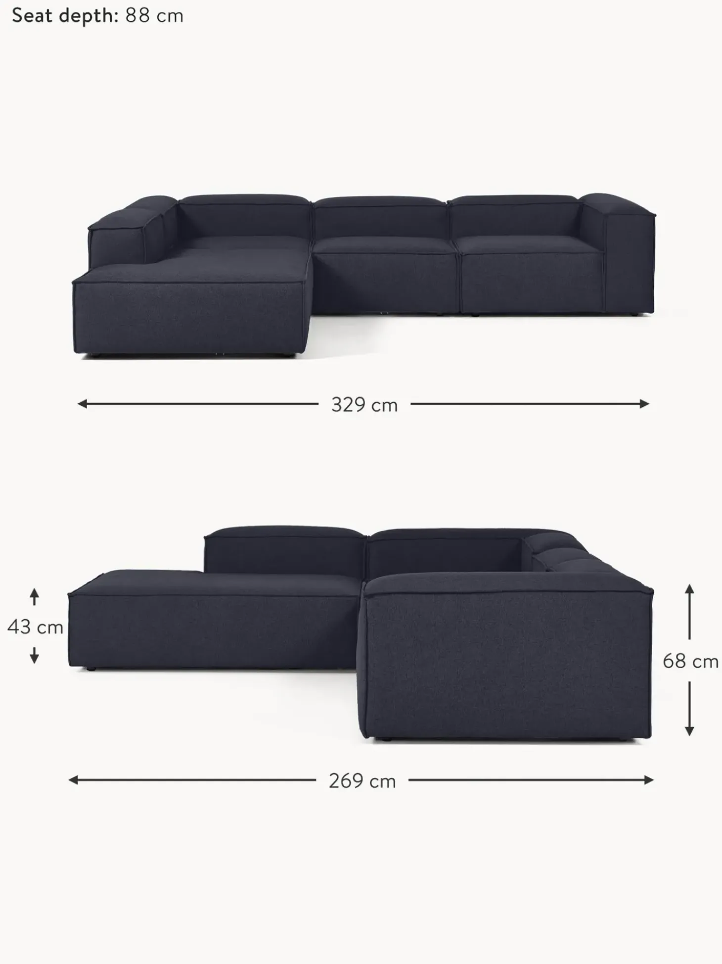 Sofa Rinconera Modular Grande Lennon