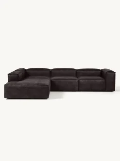 Sofa Rinconera Modular Grande De Cuero Reciclado Lennon