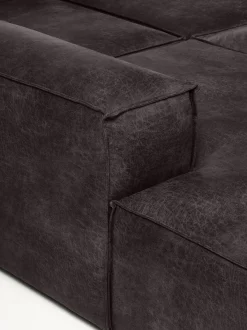 Sofa Rinconera Modular Grande De Cuero Reciclado Lennon