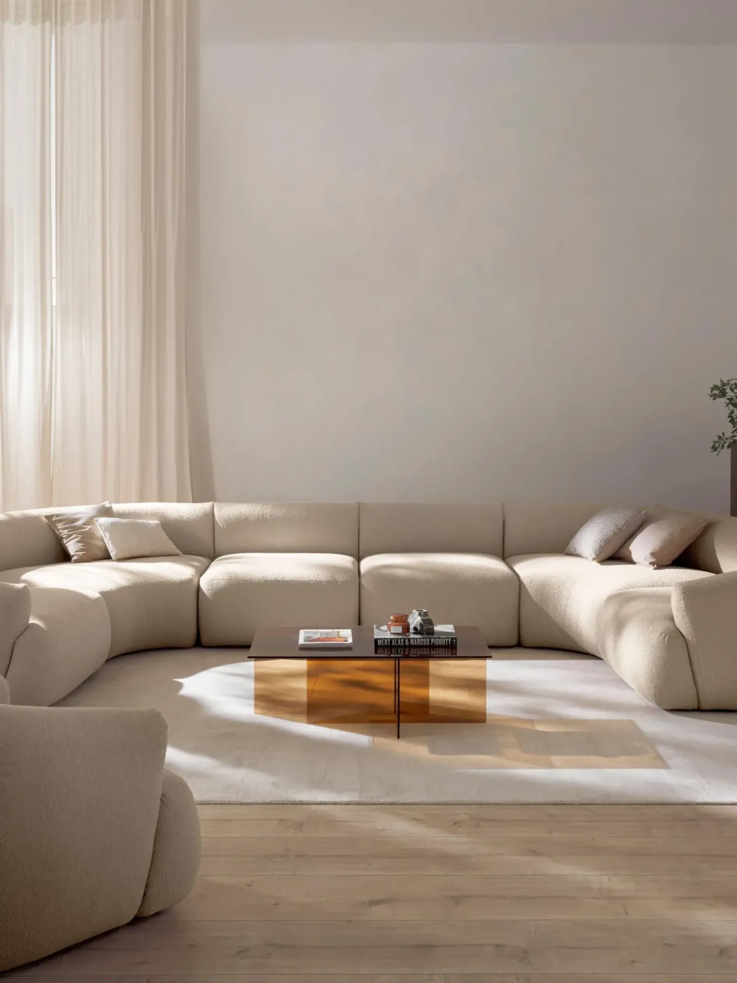 Sofa Rinconera Modular Grande En Tejido Boucle Sofia