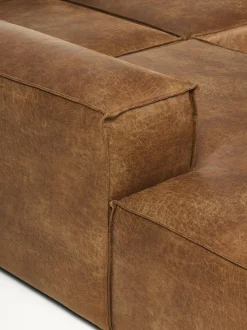 Sofa Rinconera Modular Grande De Cuero Reciclado Lennon