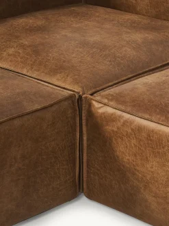 Sofa Rinconera Modular Grande De Cuero Reciclado Lennon