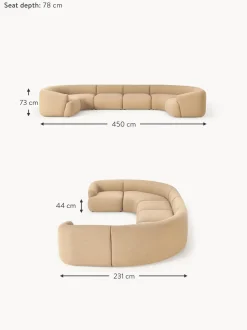 Sofa Rinconera Modular Grande En Tejido Boucle Sofia