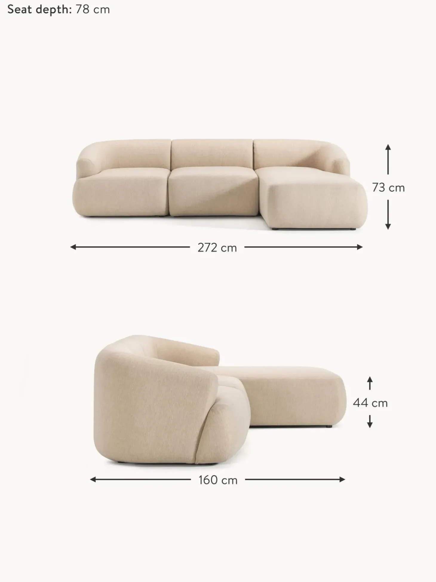 Sofa Rinconera Modular Sofia (3 Plazas)