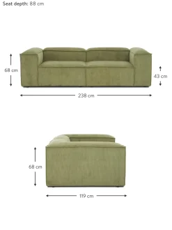 Sofa Rinconero Modular De Pana Lennon (3 Plazas)