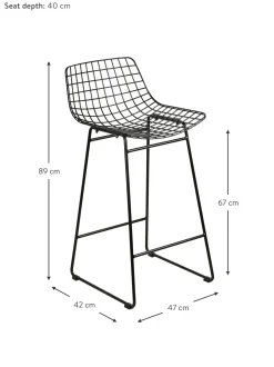 Taburete Alto De Metal Wire