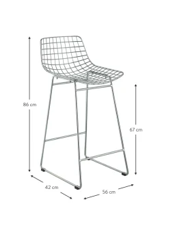 Taburete Alto De Metal Wire