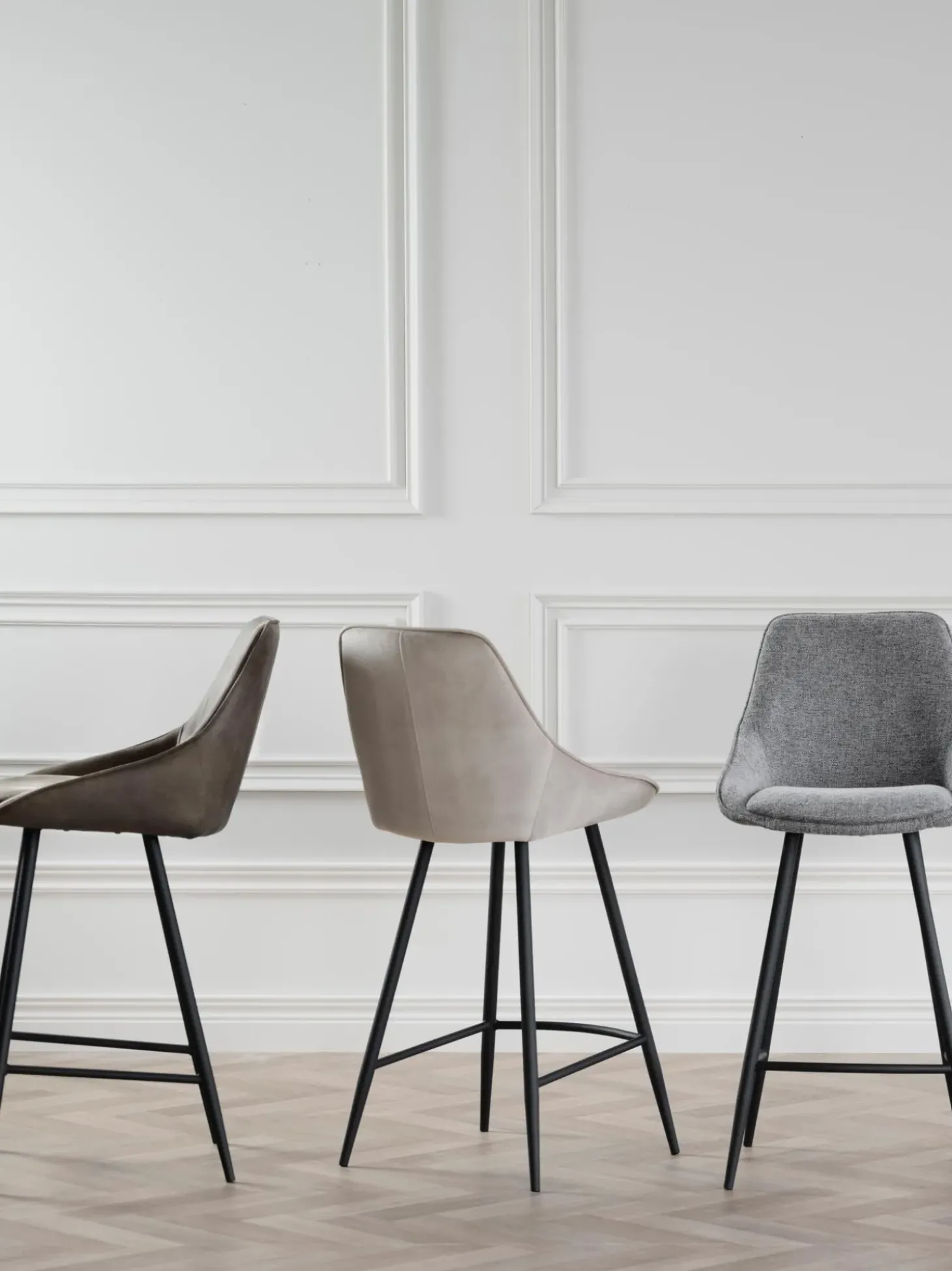 Taburete Alto De Terciopelo Sierra