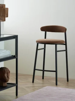 Taburete Alto De Terciopelo Doggi