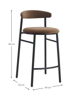 Taburete Alto De Terciopelo Doggi