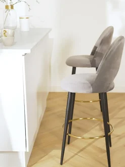 Taburete Alto De Terciopelo Rachel