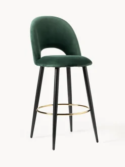 Taburete Alto De Terciopelo Rachel