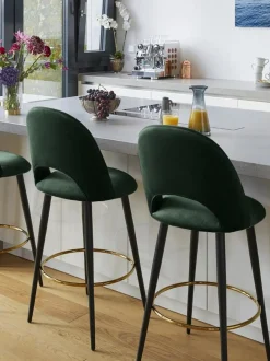 Taburete Alto De Terciopelo Rachel