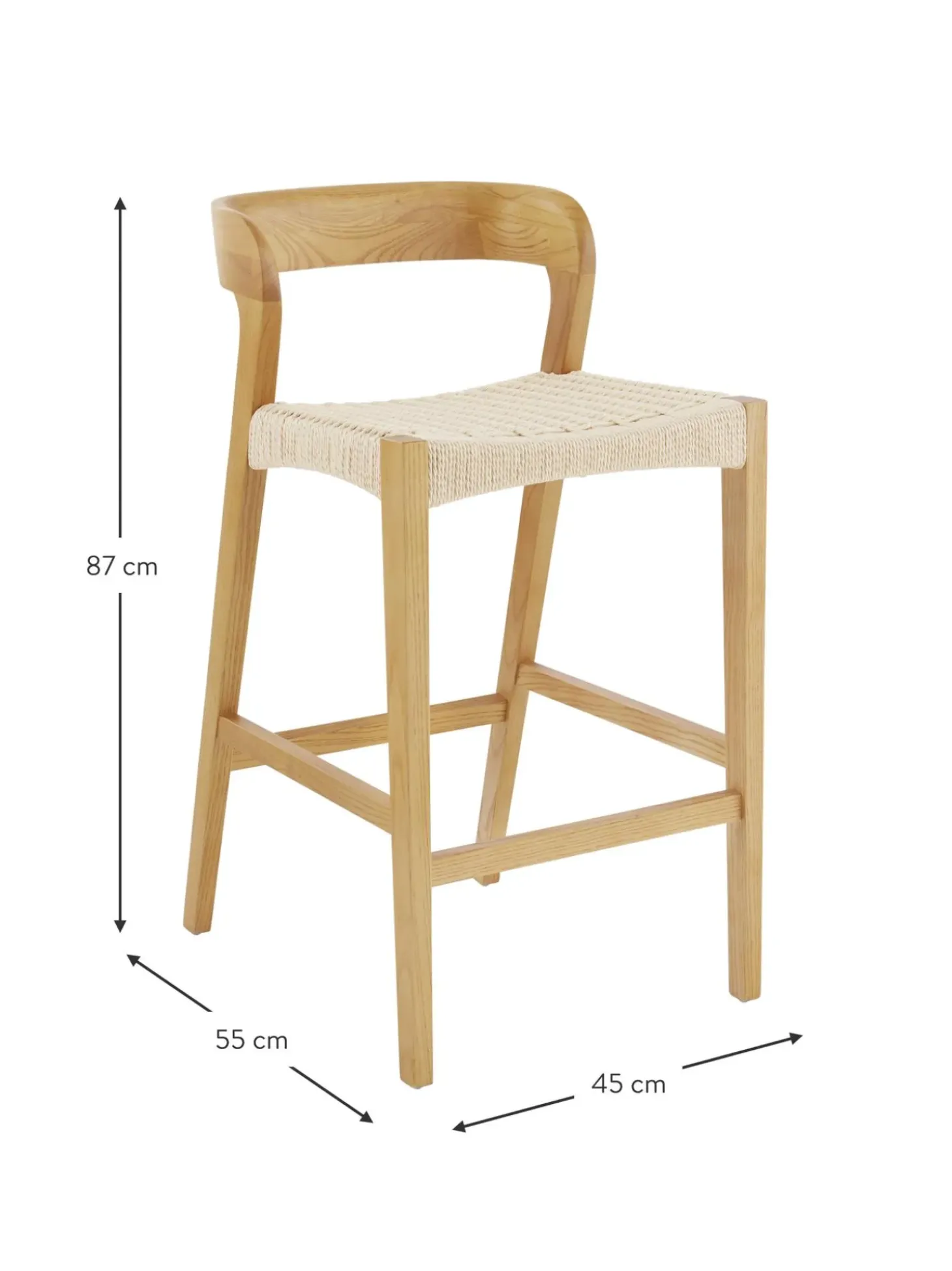 Taburete De Bar De Mimbre Vikdalen