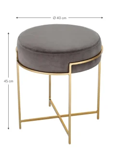 Taburete De Terciopelo Madeleine