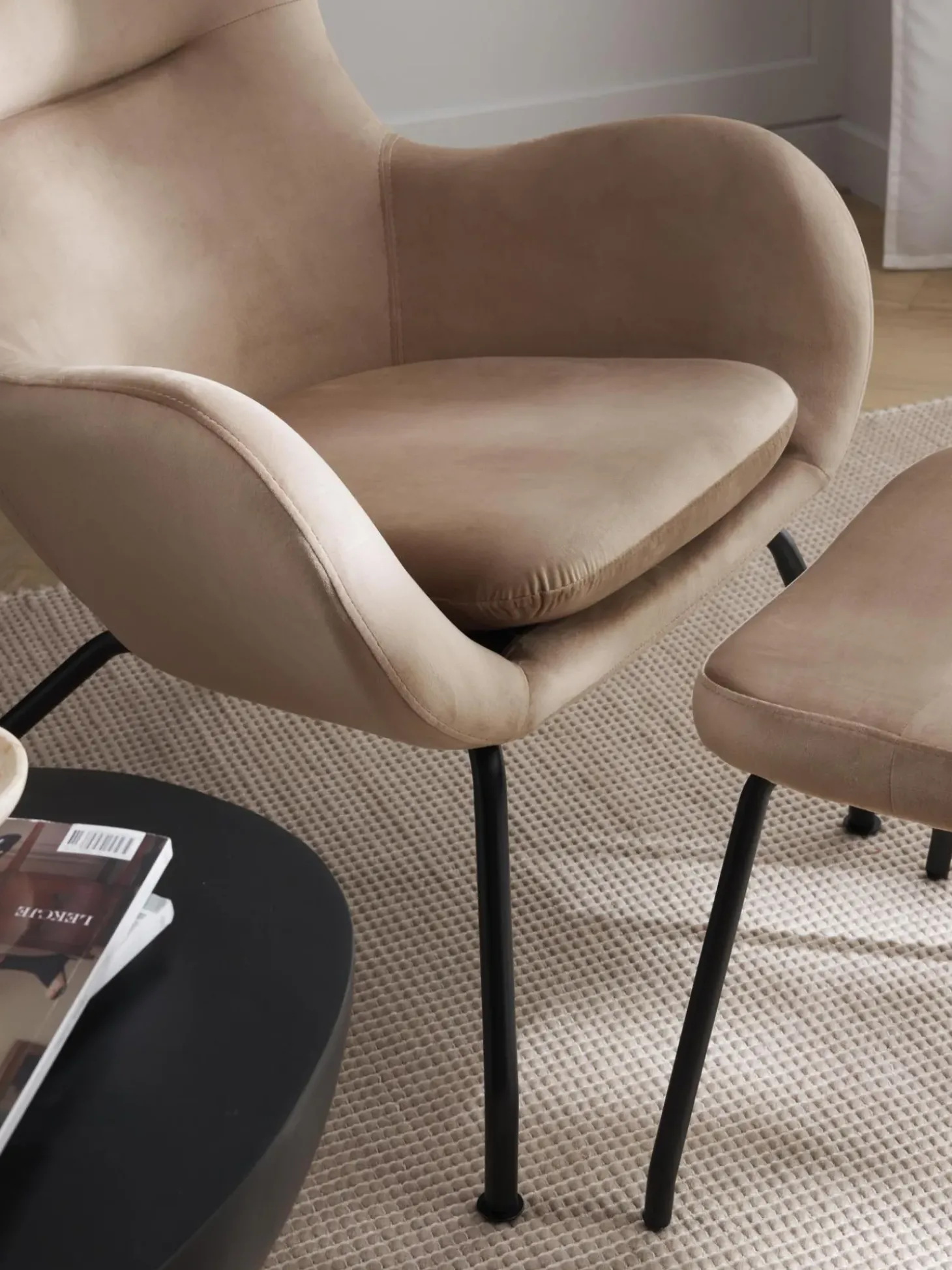 Taburete De Terciopelo Wing