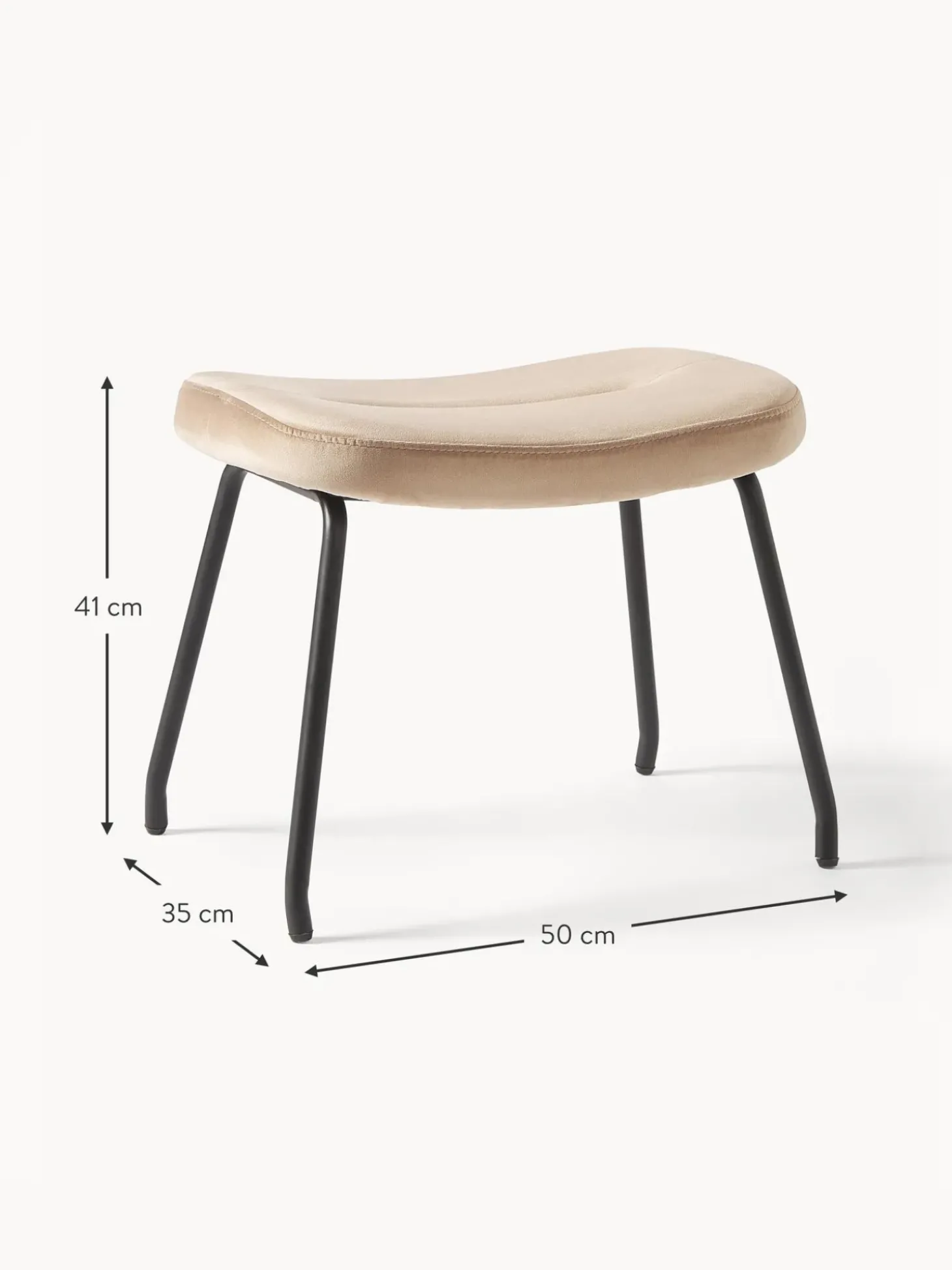 Taburete De Terciopelo Wing