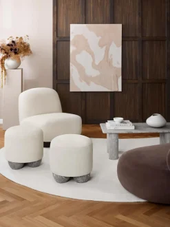 Taburete Tapizado Lino