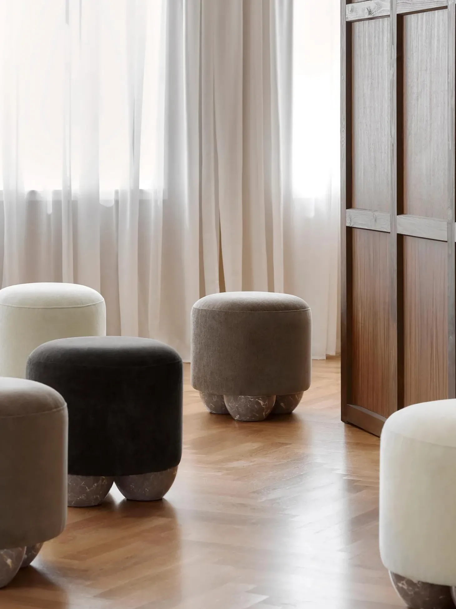 Taburete Tapizado Lino