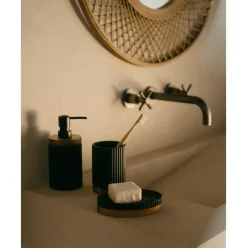 Vaso Cepillo De Dientes Con Madera Laura