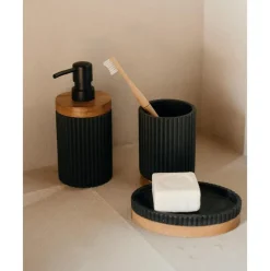 Vaso Cepillo De Dientes Con Madera Laura