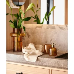 Vaso Cepillo De Dientes De Vidrio Vintage