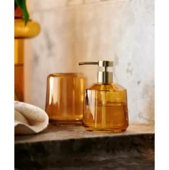 Vaso Cepillo De Dientes De Vidrio Vintage