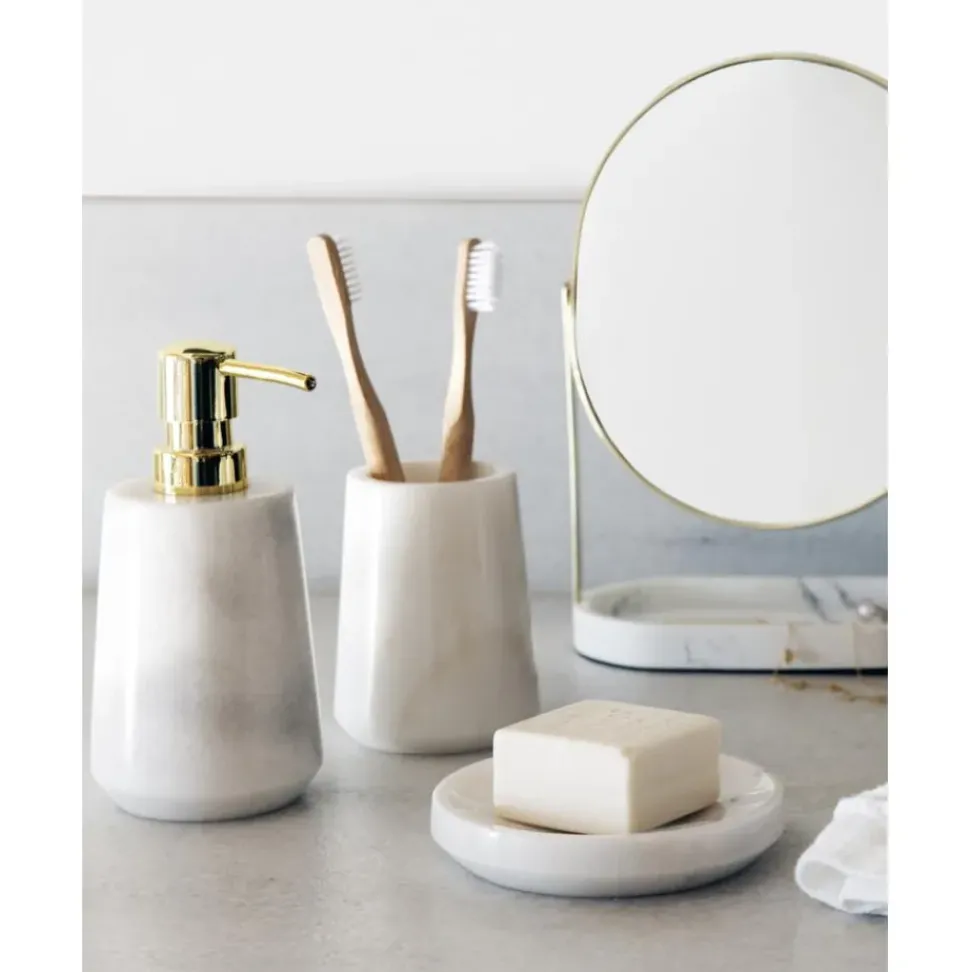 Vaso Cepillo De Dientes De Marmol Lux