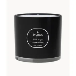 Vela Perfumada Tres Mechas Black Magic (Naranja Lavanda, Geranio, Limoncillo)